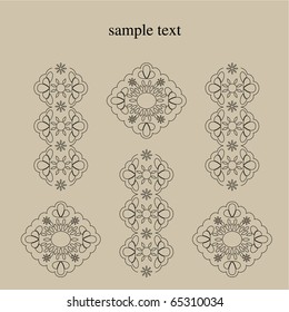 Vector line drawing patterns background .