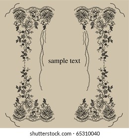 Vector line drawing patterns background .