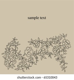 Vector line drawing patterns background .