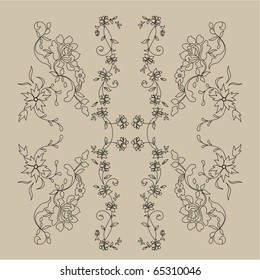 Vector line drawing patterns background .