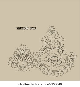 Vector line drawing patterns background .