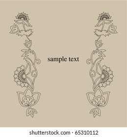 Vector line drawing patterns background .