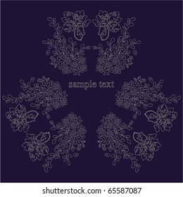 Vector line drawing patterns background.
