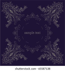 Vector line drawing patterns background.