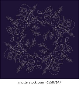 Vector line drawing patterns background.