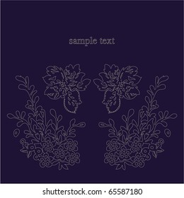 Vector line drawing patterns background.