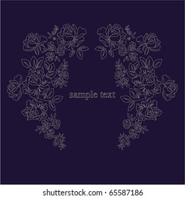 Vector line drawing patterns background.