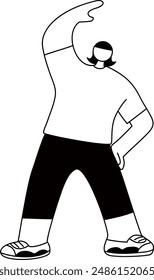 Vektorgrafik einer Frau beim Gymnastik