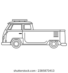 Vector line drawings form an easy and cool classic car logo 6
