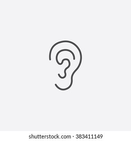 Vector line ear Icon