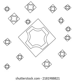 Vector line flowers square for background wallpaper and seamless artwork illustration texture of vector graphic design isolated flat trendy design for cotton beautiful pattern colorful fabric paper