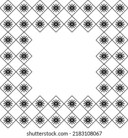 Vector line flowers square for background wallpaper and seamless artwork illustration texture of vector graphic design isolated flat trendy design for cotton beautiful pattern colorful fabric paper