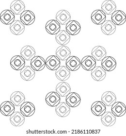 Vector line flowers square for background wallpaper and seamless artwork illustration texture of vector graphic design isolated flat trendy design for cotton beautiful pattern colorful fabric papers