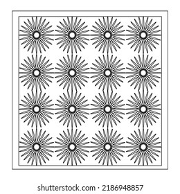 Vector line flowers square for footage background wallpaper and seamless artwork illustration texture of vector graphic design isolated flat trendy design for fabric cotton beautiful pattern colorful