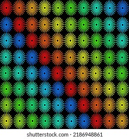 Vector line flowers square for footage background wallpaper and seamless artwork illustration texture of vector graphic design isolated flat trendy design for fabric cotton beautiful pattern colorful