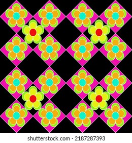 Vector line flowers square for footage background wallpaper and seamless design  illustration texture of vector graphic design isolated flat trendy design for fabric cotton beautiful pattern colorful