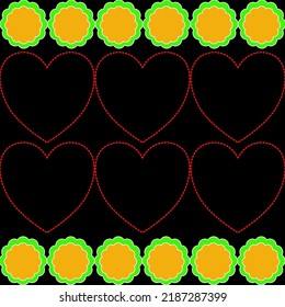 Vector line flowers square for footage background wallpaper and seamless design  illustration texture of vector graphic design isolated flat trendy design for fabric cotton beautiful pattern colorful