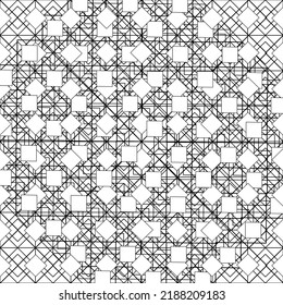 Vektorlinienblumen quadratisch für Videoband-Tapete und nahtlose Kunstgrafik-Textur Struktur der Kunst Grafik-Design isoliert flach angesagtes Design für Stoff Baumwolle schöne Muster bunt