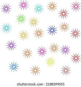 Vector line flowers square for footage background wallpaper and seamless artwork illustration texture of art graphic design isolated flat trendy design for fabric cotton beautiful pattern colorful