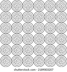 Vektorlinienblumen quadratisch für Videoband-Tapete und nahtlose Kunstgrafik-Textur Struktur der Kunst Grafik-Design isoliert flach angesagtes Design für Stoff Baumwolle schöne Muster bunt