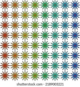 Vector line flowers square for footage background wallpaper and seamless artwork illustration texture of art graphic design isolated flat trendy design for fabric cotton beautiful pattern colorful