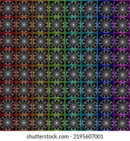 Vector line flowers square for footage background wallpaper and seamless artwork illustration texture of art graphic design isolated flat trendy design fabric cotton beautiful pattern logo colorful