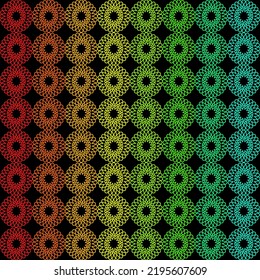 Cuadrado de flores de línea vectorial para el fondo de la grabación fondo papel tapiz y ilustración de la perfecta textura del diseño gráfico vectorial aislado tejido de diseño plano algodón hermoso patrón colorido 