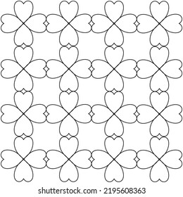 Vektorlinienblumen quadratisch für Video-Hintergrund-Tapete und nahtlose Kunstgrafik-Textur der Vektorgrafik-Design isoliert flach trendig Design für Stoff Baumwolle schöne Muster bunt 