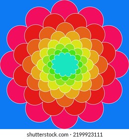 Vector line flowers square for footage background wallpaper and seamless artwork illustration texture of vector graphic design isolated flat trendy design for fabric cotton beautiful pattern colorful 