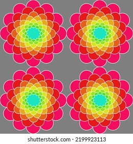 Vector line flowers square for footage background wallpaper and seamless artwork illustration texture of vector graphic design isolated flat trendy design for fabric cotton beautiful pattern colorful 