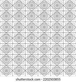 Cuadrado de flores de línea vectorial para el fondo del material de archivo papel pintado y ilustración de la inopresión textura del diseño gráfico de arte diseño aislado de moda plana para el tejido algodón hermoso patrón colorido
