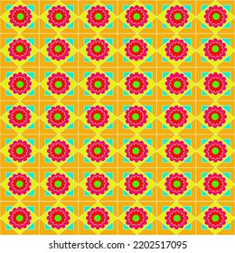 Vector line flowers square for footage background wallpaper and seamless artwork illustration texture of art graphic design isolated flat trendy design for fabric cotton beautiful pattern colorful