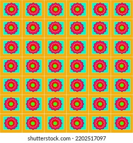 Vector line flowers square for footage background wallpaper and seamless artwork illustration texture of art graphic design isolated flat trendy design for fabric cotton beautiful pattern colorful