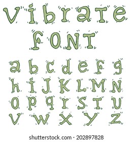 Vector Line font.Hand drawn sketch.