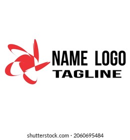 Vektorlinie, die eine Blume bildet, für ein Farbstoff-Produktionslogo.