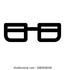 Vector line glasses isolated on white. vector illustration