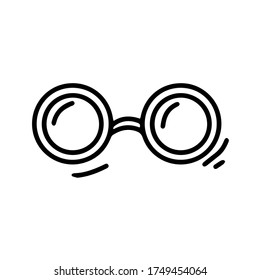 Gafas de línea de vectores. visión, ojos