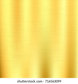 Vector Line Grunge Background. Abstract Gold Metal Texture.