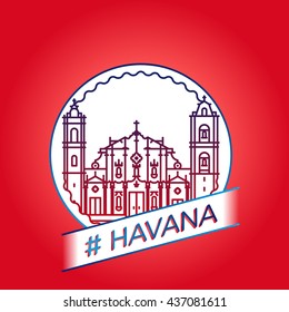 Vector line havana badge