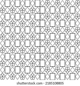 Vector line heart flowers square for background wallpaper and seamless artwork illustration texture of vector graphic design isolated flat trendy design for Valentine’s Day beautiful pattern colorful