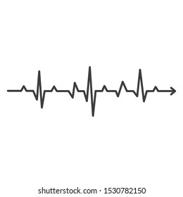 Vector Line Heartbeat Rhythm Ekg