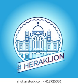 vector line heraklion badge