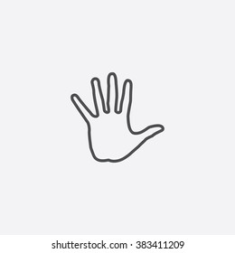 Vector line human arm Icon.