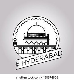 vector line hyderabad badge