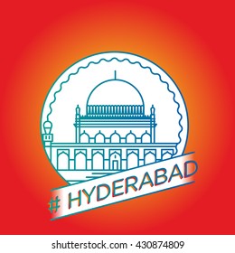 vector line hyderabad badge