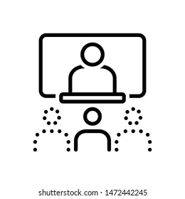Vector line icon for absence