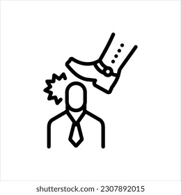 Icono de línea de vector para abuso