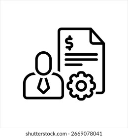 Vector line icon for account services