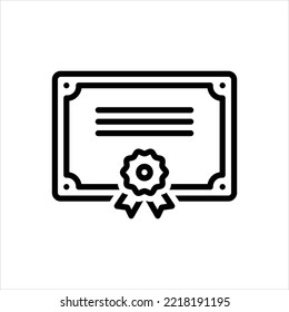Vector line icon for accreditation