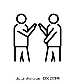Vector line icon for accuse